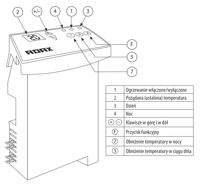 Elektra - ADAX - Termostat - Regulator Temperatury